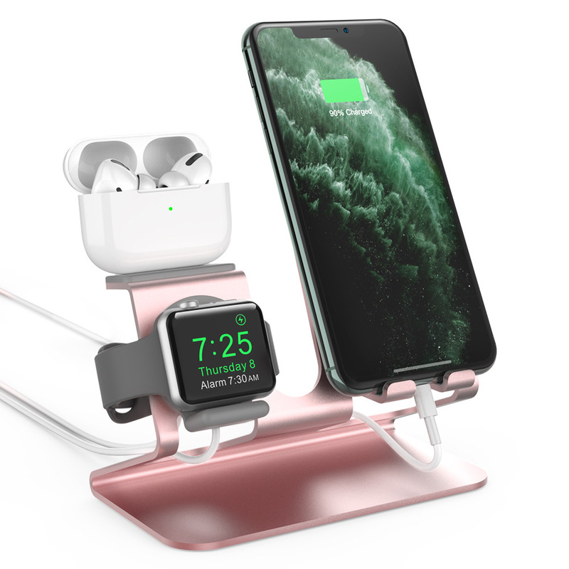 AHASTYLEは、Appleの携帯電話、時計、イヤホンに適した3-in-1アルミニウム合金スタンド、AirPodsイヤホンベースです。|undefined