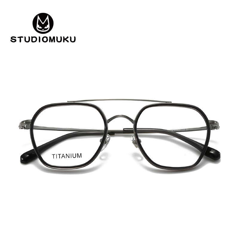 La planificación cuidadosa de la vida también requiere un par de monturas de gafas de doble viga, monturas de gafas de matón