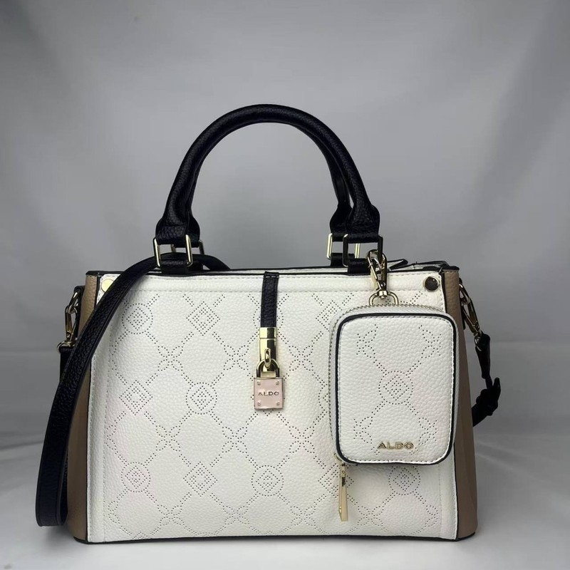 Cross-Border European and American Aldo Women's Satchel Crossbody Bag, Elegant and Stylish with Pendants, Work Clothing, Fashionable and Elegant Large-Capacity Bag