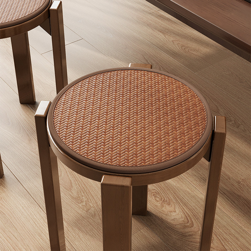 Verano fresco cojín redondo cojín de silla cojín de caña de verano cojín de asiento antideslizante ventilado cojín de asiento para sentarse