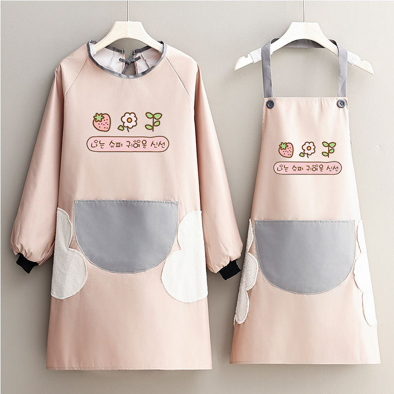 Long Sleeve apron waterproof home kitchen waterproof oil-proof coverall new work waist protective clothing fashion work clothes for women