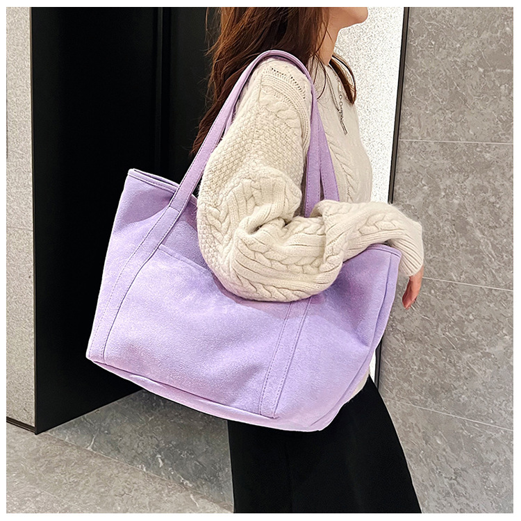 Tote Bag 2024 Autumn and Winter new trendy European and American simple matte solid color single-shoulder bag, handbag, fashionable women's bag undefined