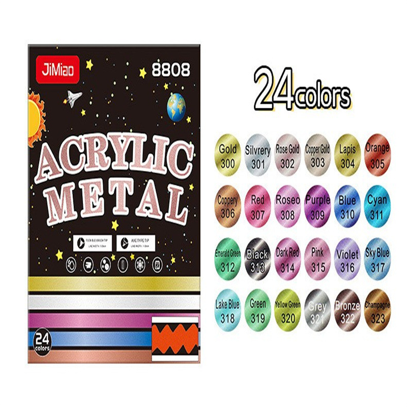 Lápiz de acrílico de doble cabeza resistente al agua lápiz de pintura metálica de color pintado graffiti lápiz de acrílico plegable en forma de hacha