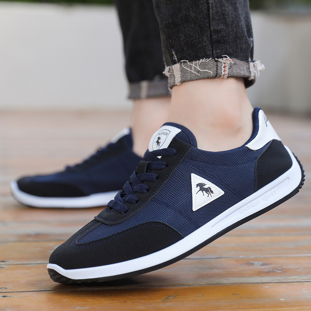 Primavera y verano nuevos zapatos de hombre de malla plana transpirables y cómodos, zapatos deportivos, zapatos casuales, zapatos de hombre de comercio exterior