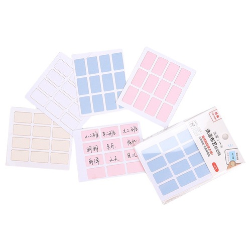 Pack of 4 pieces of non-iron washable fabric washing marking stickers for kindergarten primary school students clothing and stationery markings