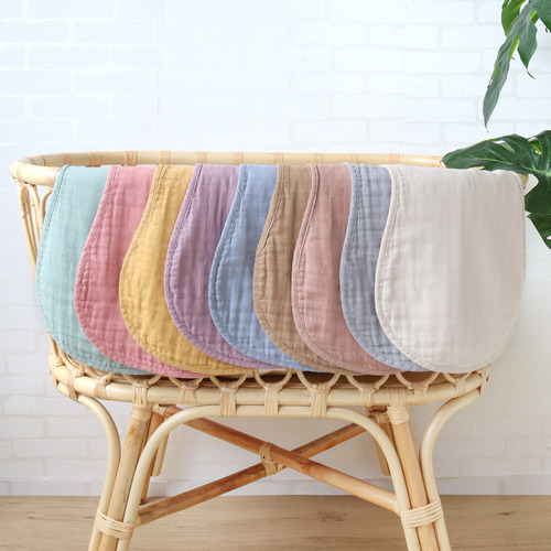 Muslin six-layer gauze baby burp towel newborn anti-vomiting milk towel pure cotton shoulder pad baby bib bib