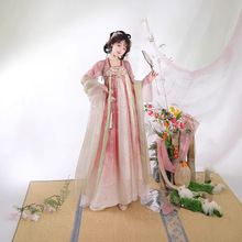 【飞花呤】成人汉服重工刺绣唐制一片式齐胸襦裙超仙摄影女仙套装