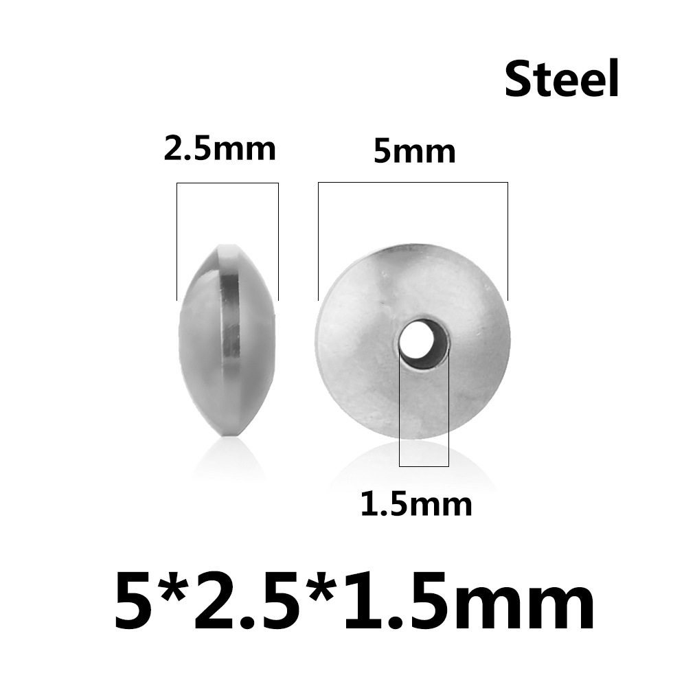 Cuentas de Abacus de acero inoxidable cuentas de OVNIs cuentas curvas cuentas de vacío chapado en oro cuentas espaciadoras cuentas de posicionamiento cuentas de accesorios de joyería de DIY