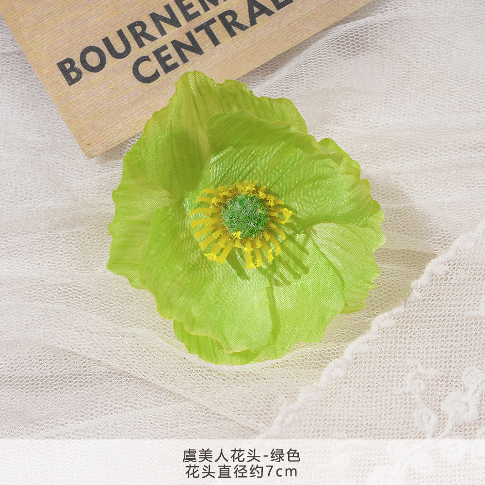 XC-양귀비 꽃 머리-녹색