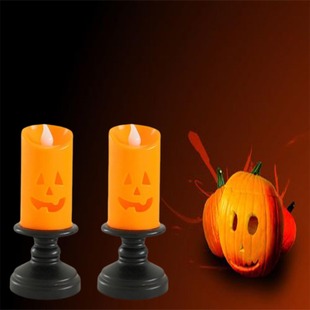 Cross-border HalloWeen NeW Creative Pumpkin Night Light Ornaments Atmosphere Decoration Funny LED Digital Candle Light W