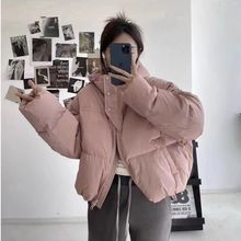 羽绒服女2025年冬季新款韩版小个子连帽加厚面包服短款肯豆风外套