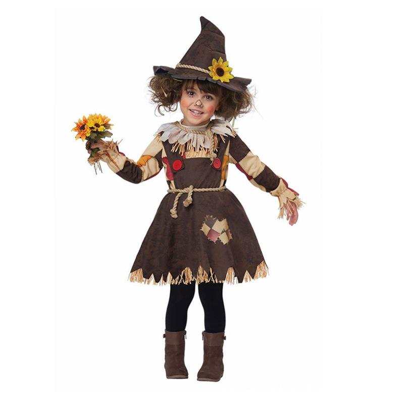 Parent-Child Halloween Fairy Tale Cosplay Costume Wizard of oz Girl Scarecrow Character Stage Performance Costume