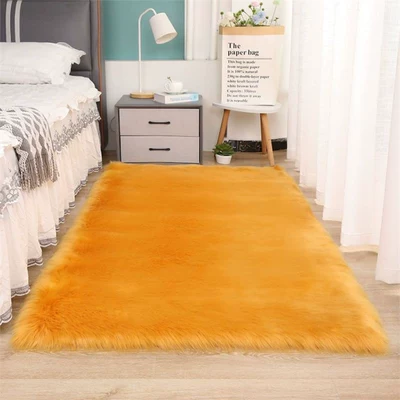 Car Carpet, High-End Irregular Rectangular Red - golden-orange-40x150-plus-velvet-and-thickening