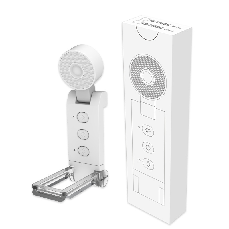 5가지 색온도 + 6단계 밝기 + 타이머 알림 둥근 머리 책 클립 조명 700MAH(흰색)