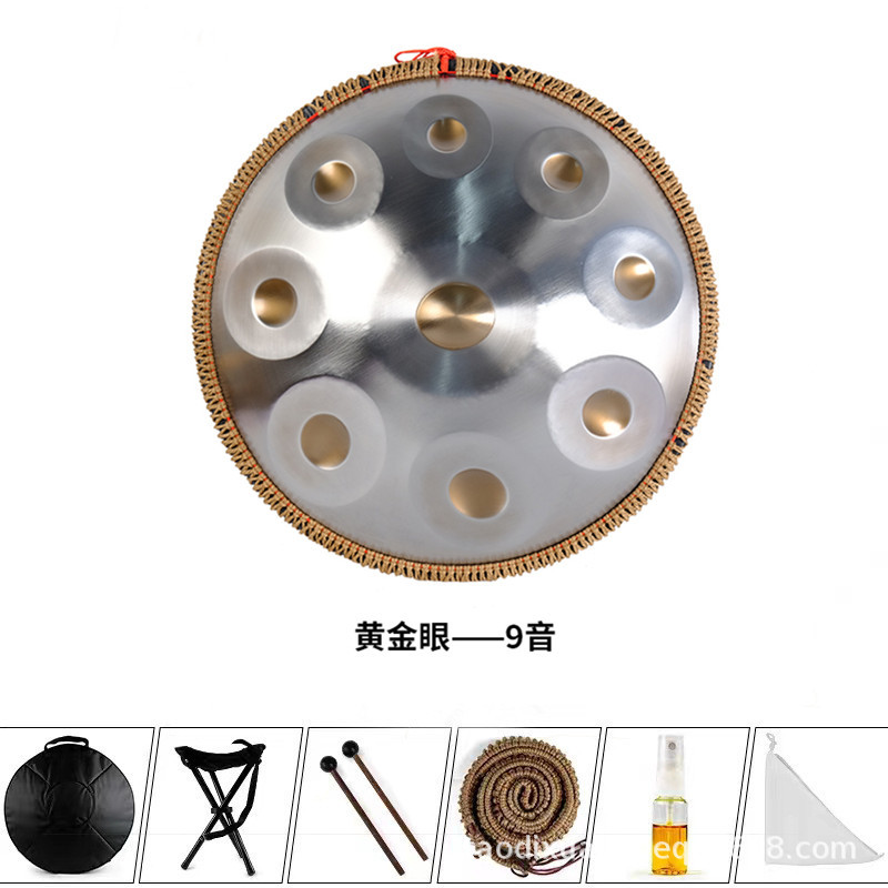 Instrumentos musicales Disco de mano Batería Handpan de grado profesional Disco de mano 440Hz 432HZ Tambor etéreo Tambor de lengua de acero Exclusión transfronteriza