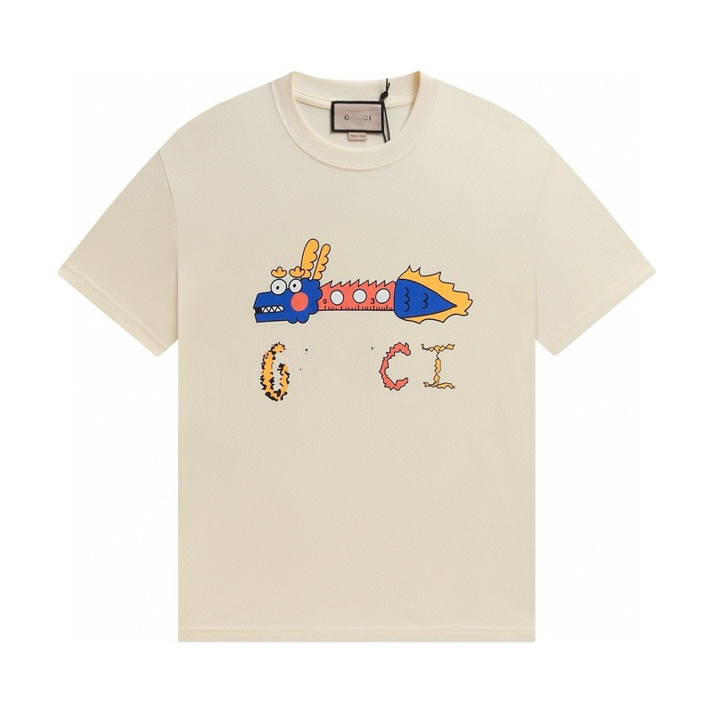 GU クロスボーダー ハイバージョン 25SS 新作 辰年 蛇年 蛇絵文字プリント 半袖Tシャツ 男女兼用 万能|undefined