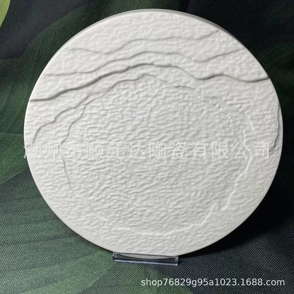 Creative silver mountain stone plate 11-15 inch restaurant imitation stone ceramic plate not only sliding plate hotel plate generation