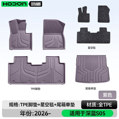 Modelə uyğun ayaqaltı – Deep Blue S05 floor mats - deep-blue-car-s05-27-models-package-deal-purple-black-starry-sky-blanket-trunk-mat-for-other-colors-please-contact-customer-service