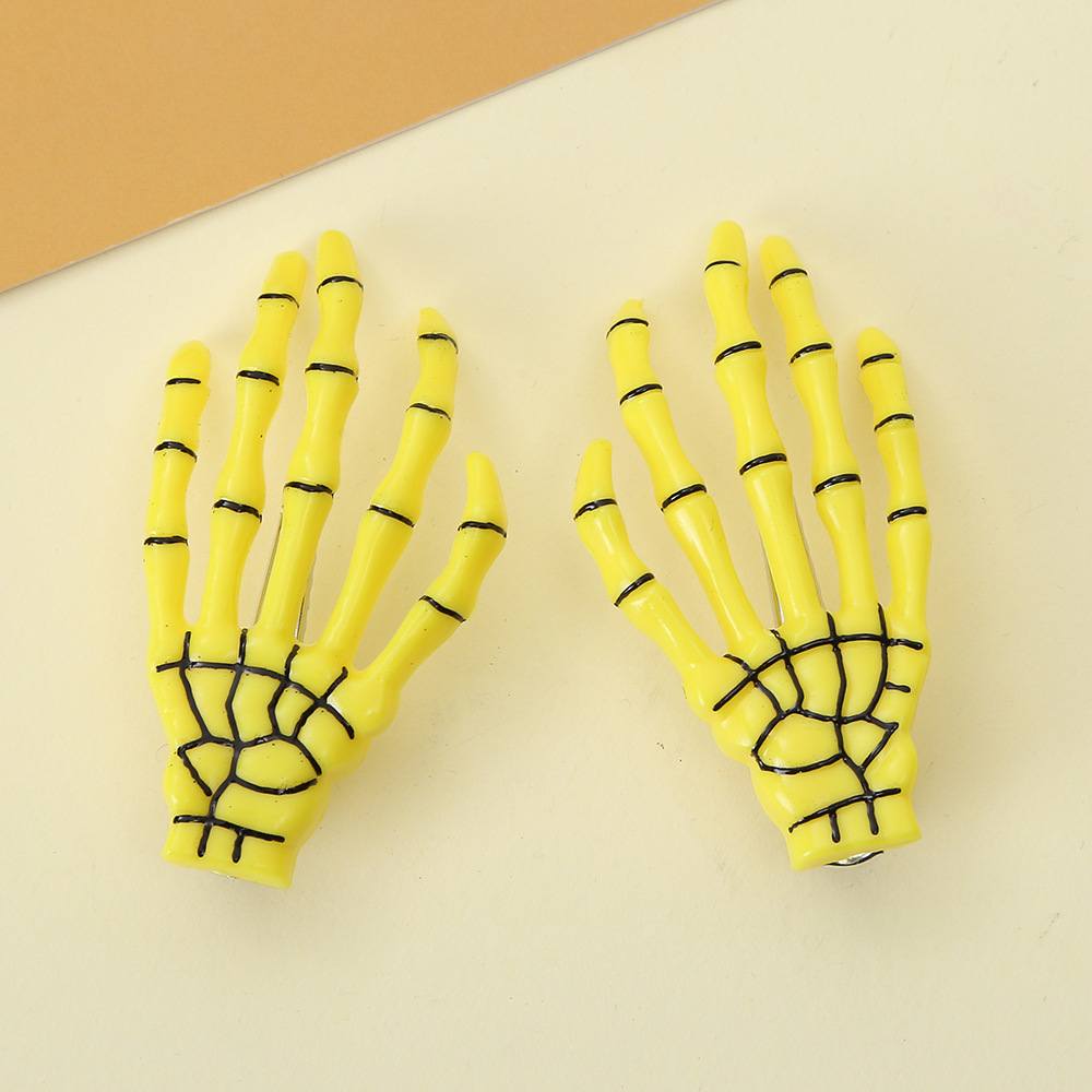 Hand Pattern Halloween Funny Cool Style Women's Hand Plastic Hair Clip