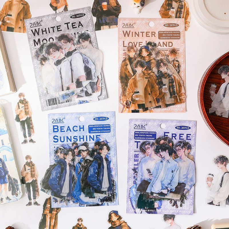 Yuezhen Shulang темп большой персонаж ручной счет стикер пакет трансграничный pet стикер ручной счет наклейка высокого уровня чувствительные наклейки