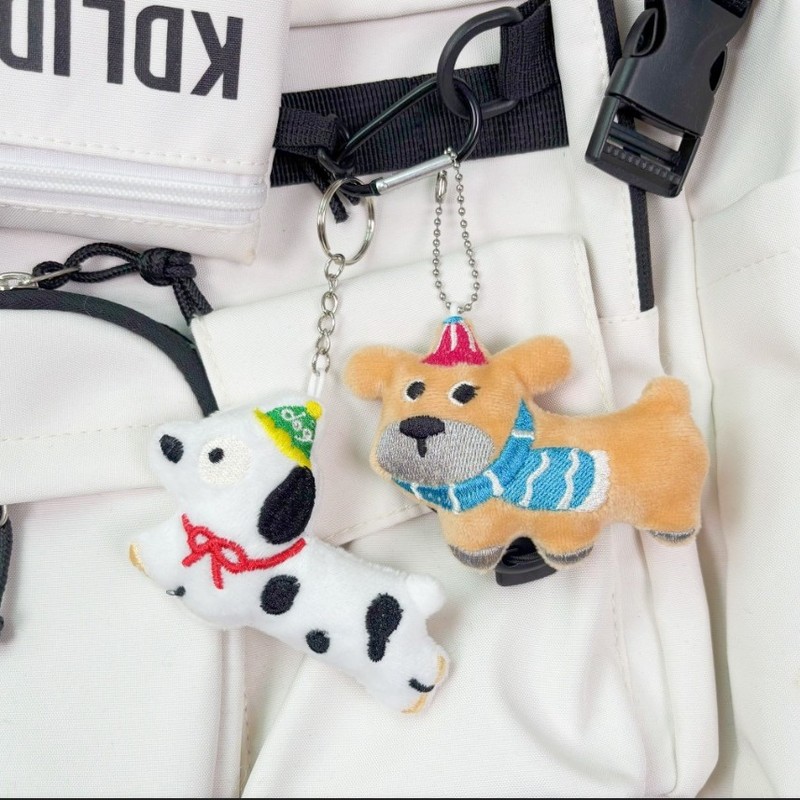 新しいスカーフ子犬ぬいぐるみペンダントキーホルダーバッグペンダント diy ブローチヘアアクセサリー犬アクセサリーアクセサリー|undefined