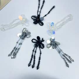 手工编织亮片流苏花朵 diy发簪包包耳饰发饰服饰衣帽鞋花辅料配件