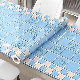 Kitchen Oil-proof Sticker Waterproof Self-adhesive Wallpaper Stove Surface Protection Mat Cabinet Desktop Marble Film High Temperature Resistance