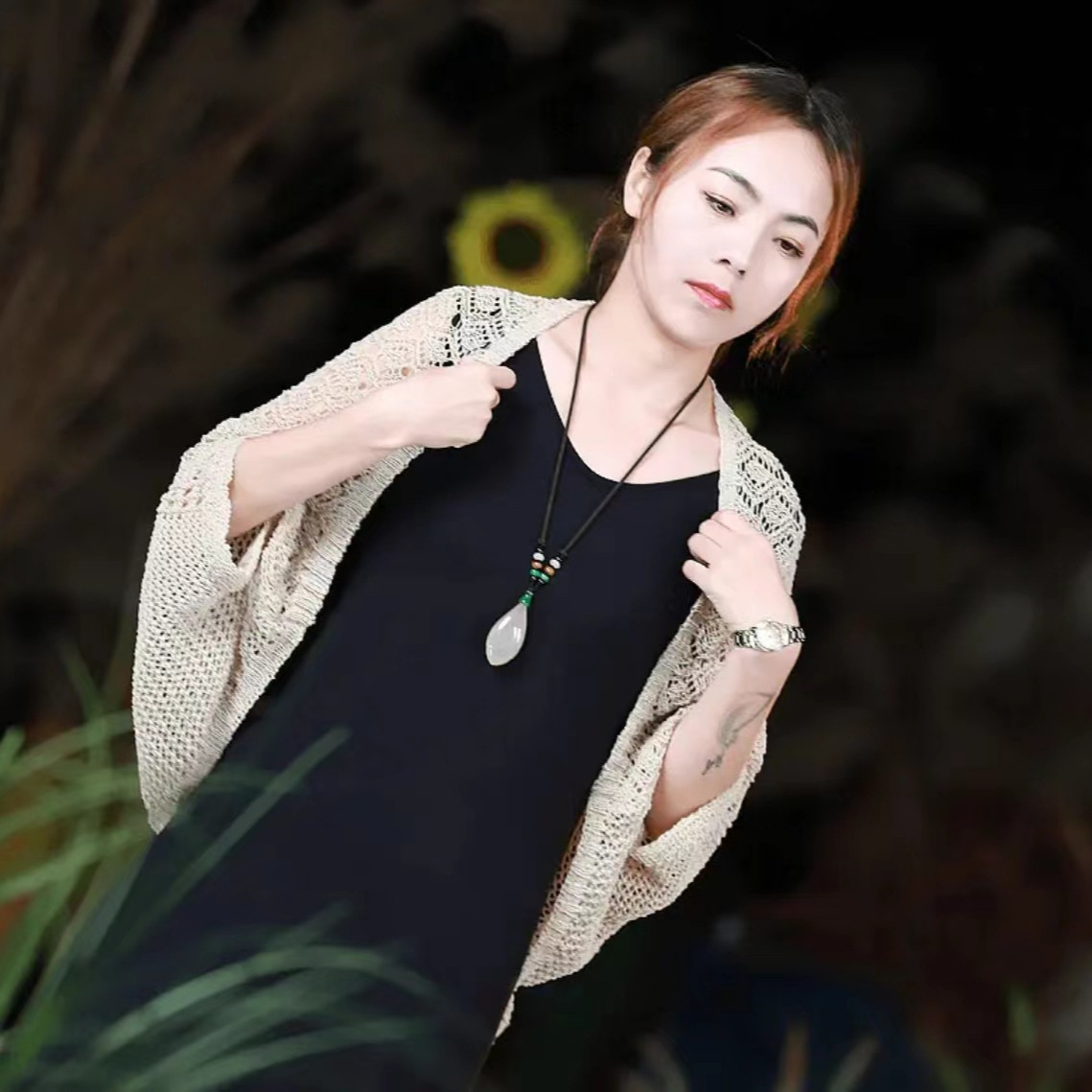 夏季新款时尚宽松镂空百搭披肩冰曲针织衫女防晒修身外搭女