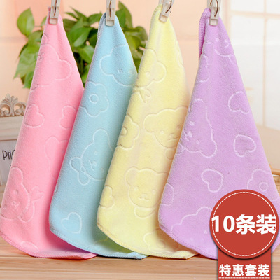 10 The cartridge children towel household Four square Infants Saliva towel Wash one's face water uptake soft