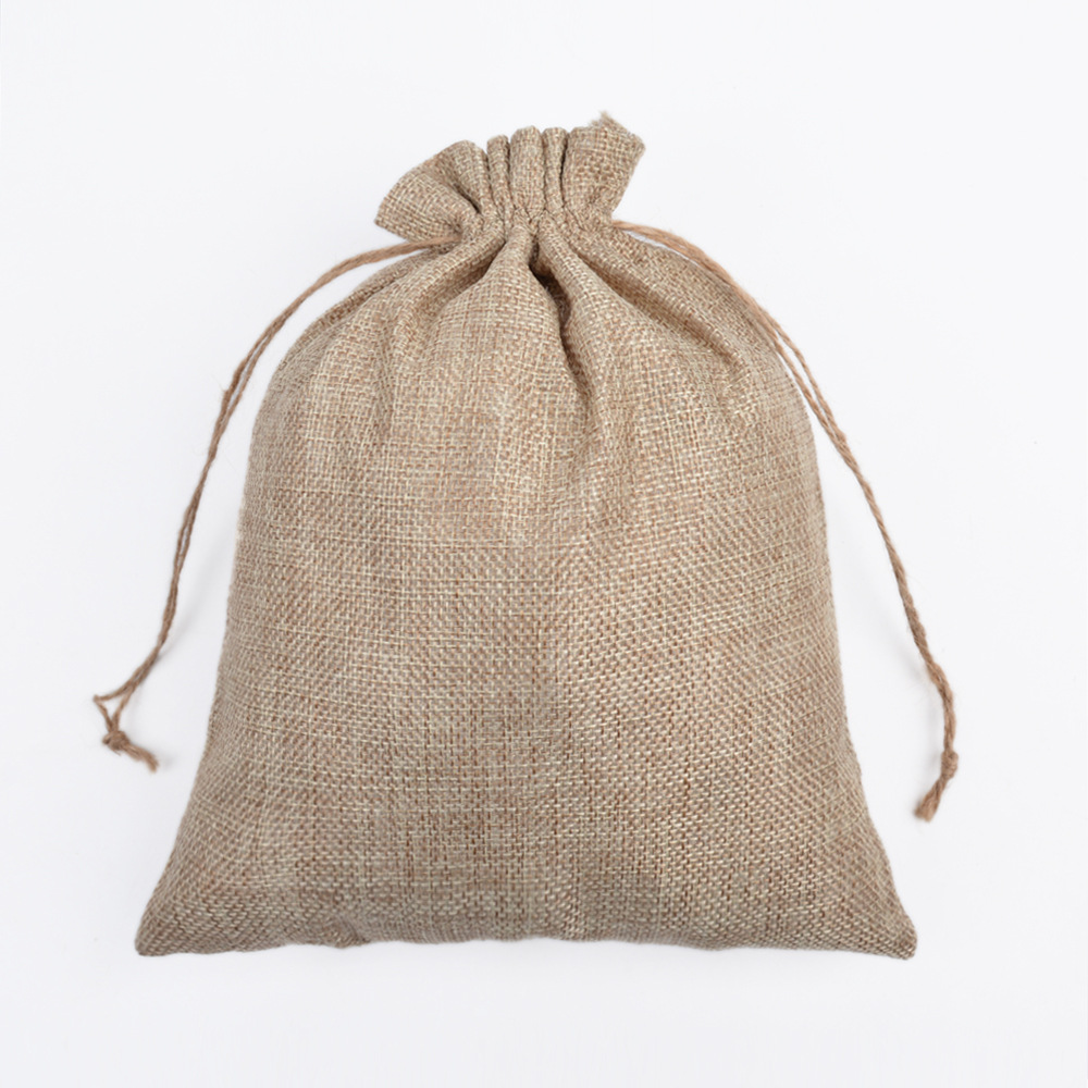 Bolsa de lino con cordón peine café jabón joyería artesanal caja de regalo bolsa de lino de imitación caramelo de navidad bolsa de lino con cordón image 16