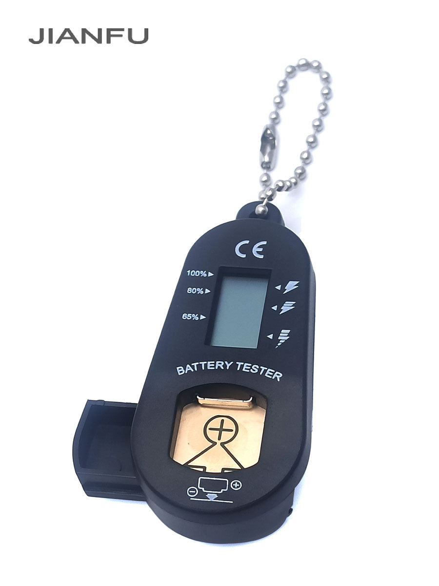 Dispositivo de medición de batería de audífonos Pantalla LCD Botón de batería Detector de potencia portátil Pantalla de potencia restante