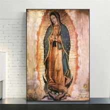 彩色绘画艺术佛像帆布画壁画海报墙壁艺术卧室客厅现代装饰画