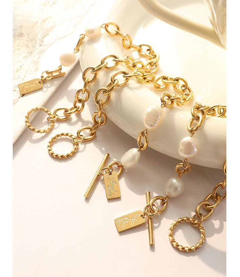 18K Gold Plating Color Daily Occasion PVD Coated Real Gold Plated 18K Gold Geometric 304 Stainless Steel Fashion Waterproof Non Tarnish 304 Stainless Steel Bracelets