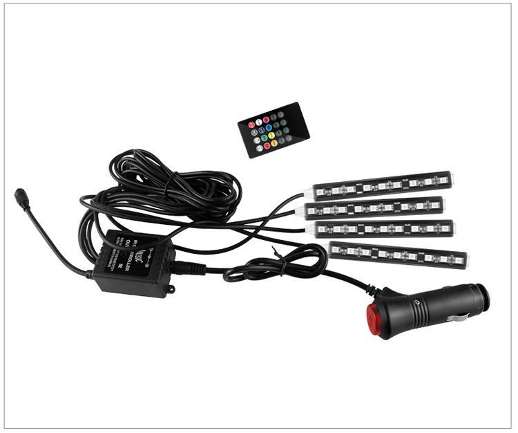 Car Atmosphere Lights 4 in 1 Foot Light Interior LED Decorative Lights