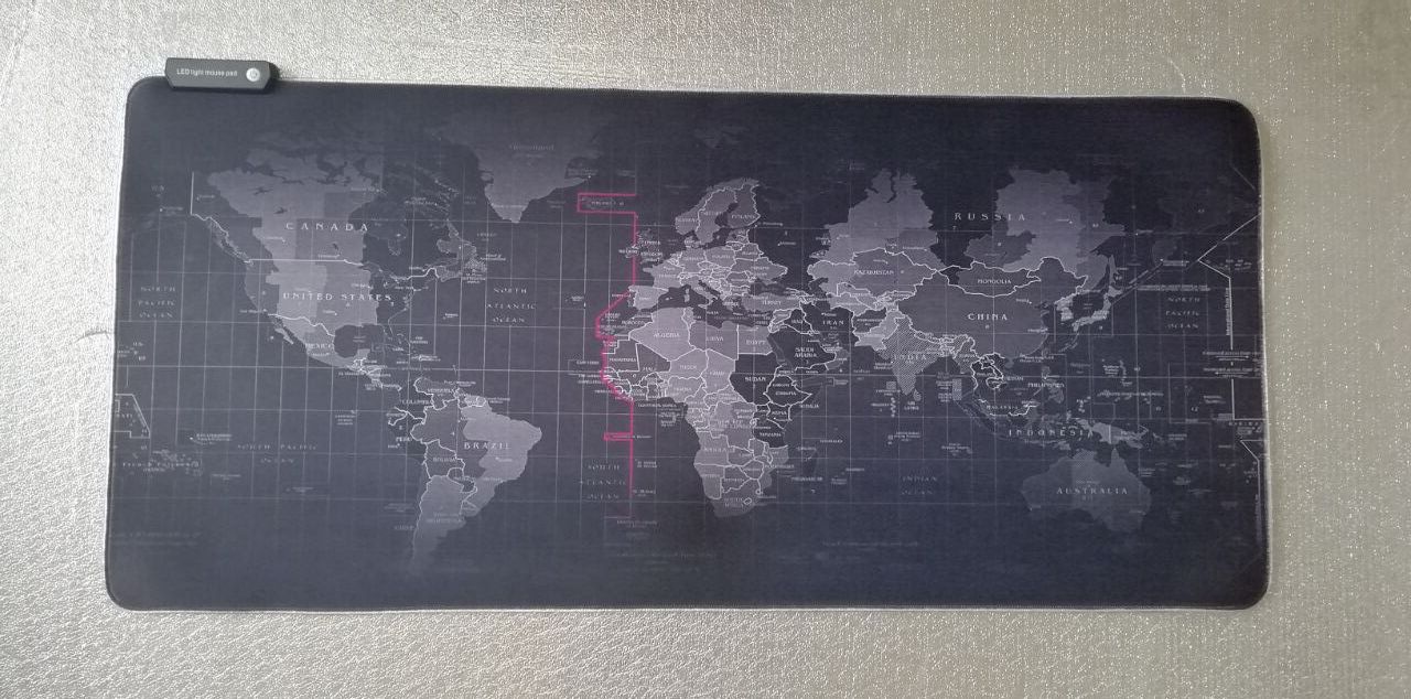 Mengtian gran LED luminoso teclado pad RGB ratón negro borde bloqueo juego espesado colorido Luz