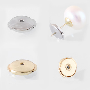 18K Gold Flying Saucer Ear Plugs Support Ear Plugs Color-Preserving Ear Studs Ear Plugs Fashionable Ear Holders Silicone Ear Accessories High-End