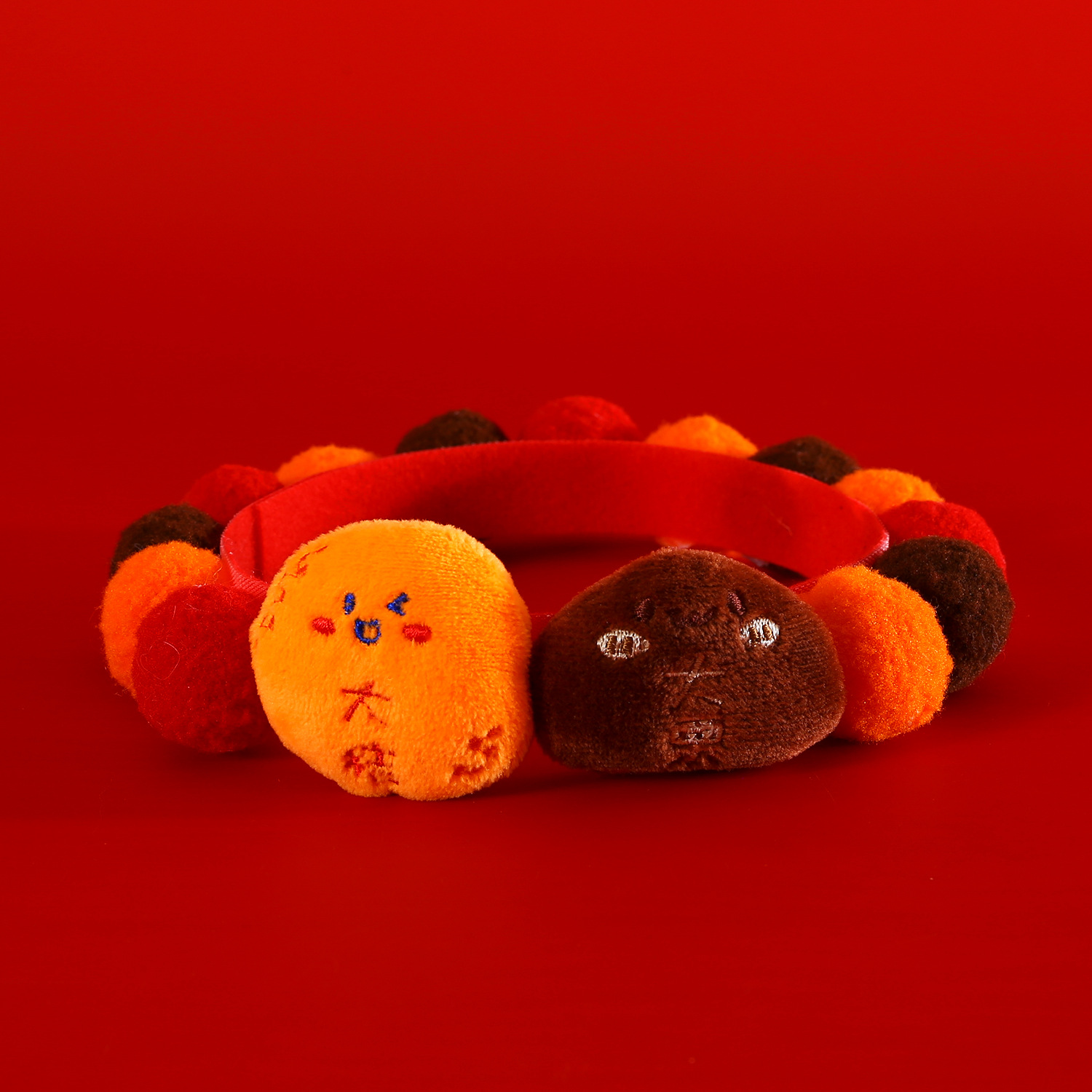 2024 mascotas bola collar de Año Nuevo gran fortuna italiana gatos y peces Ping An dibujos animados peluche gato perro Festival de Primavera