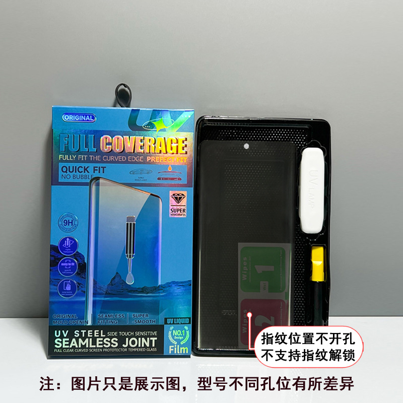 [Boxed No. 3] No holes for fingerprints] UV privacy protection]