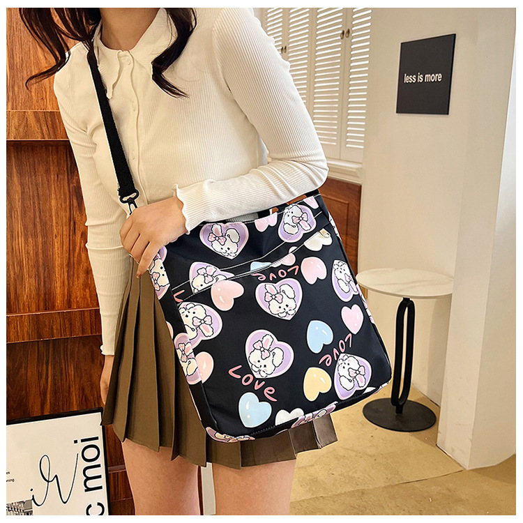 Large-capacity single-shoulder crossbody handbag, A4 for primary and secondary school students' after-school tutoring, cute cartoon interest class, super adorable crossbody bag undefined