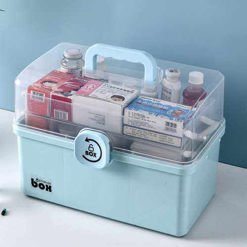 Household medicine box multi-layer large capacity portable medicine medical box family medicine storage box small medicine box