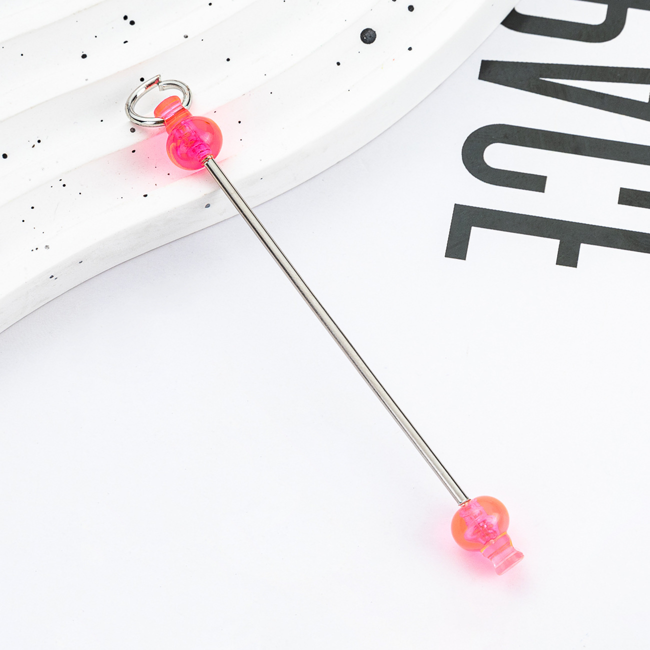 Nuevo DIY de cuentas hechas a mano bastón de cuentas creativo llavero de cuentas accesorios colgante cremallera decoración de cuentas