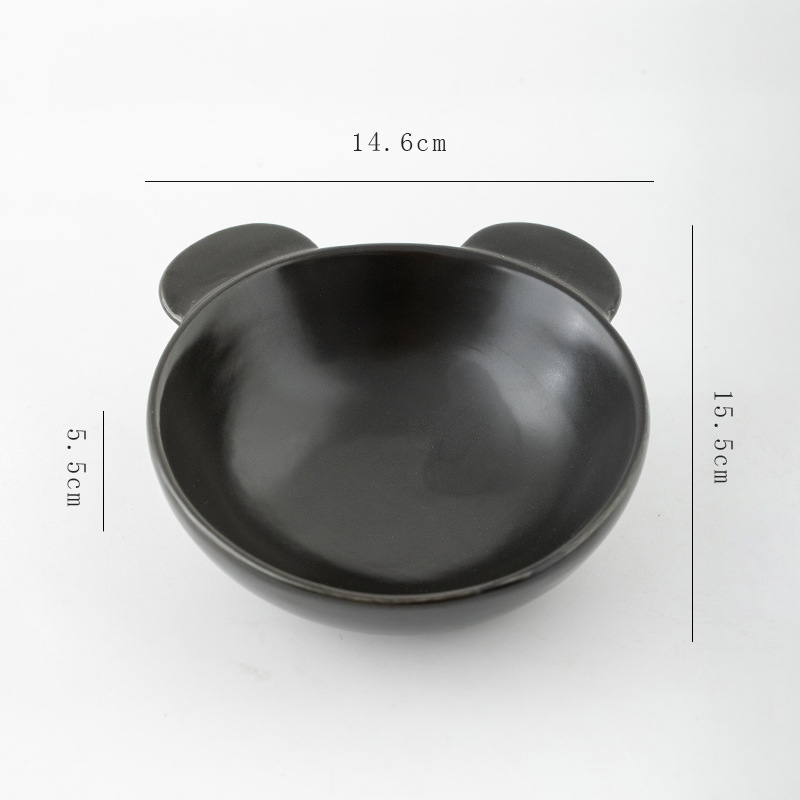 곰 애완동물 그릇 스타일(블랙)