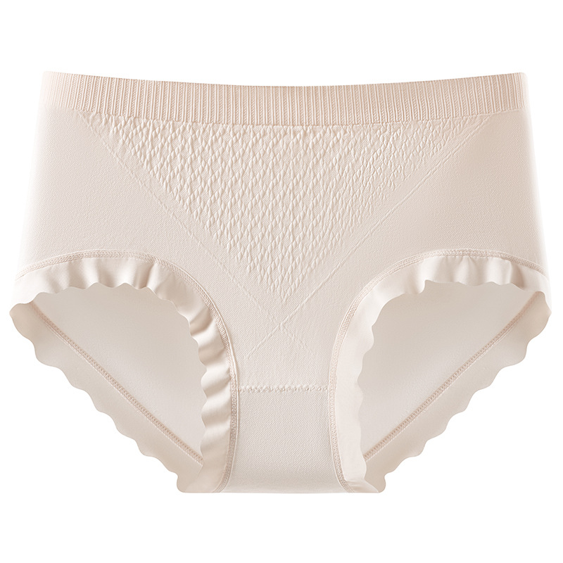 Abdomen y caderas, entrepierna antibacteriana de algodón puro, cintura media alta y sin costuras, calzoncillos sin costuras modales para niña otoño