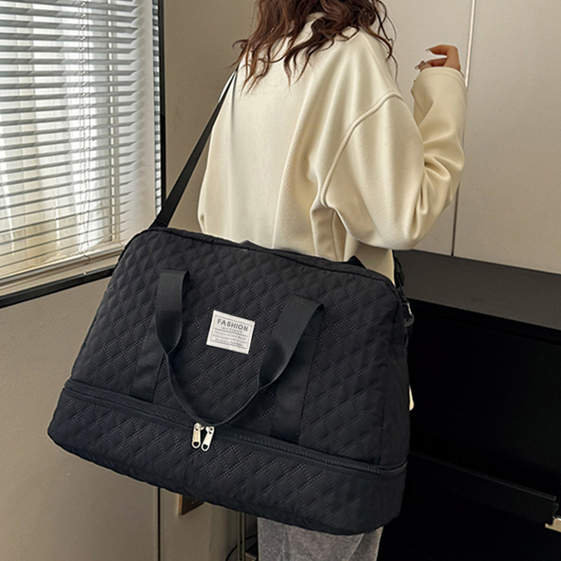 Bolsa de viaje impermeable de gran capacidad para viajes de negocios, bolsa de almacenamiento con barra de tracción, bolsa de equipaje de mano, bolsa de mudanza