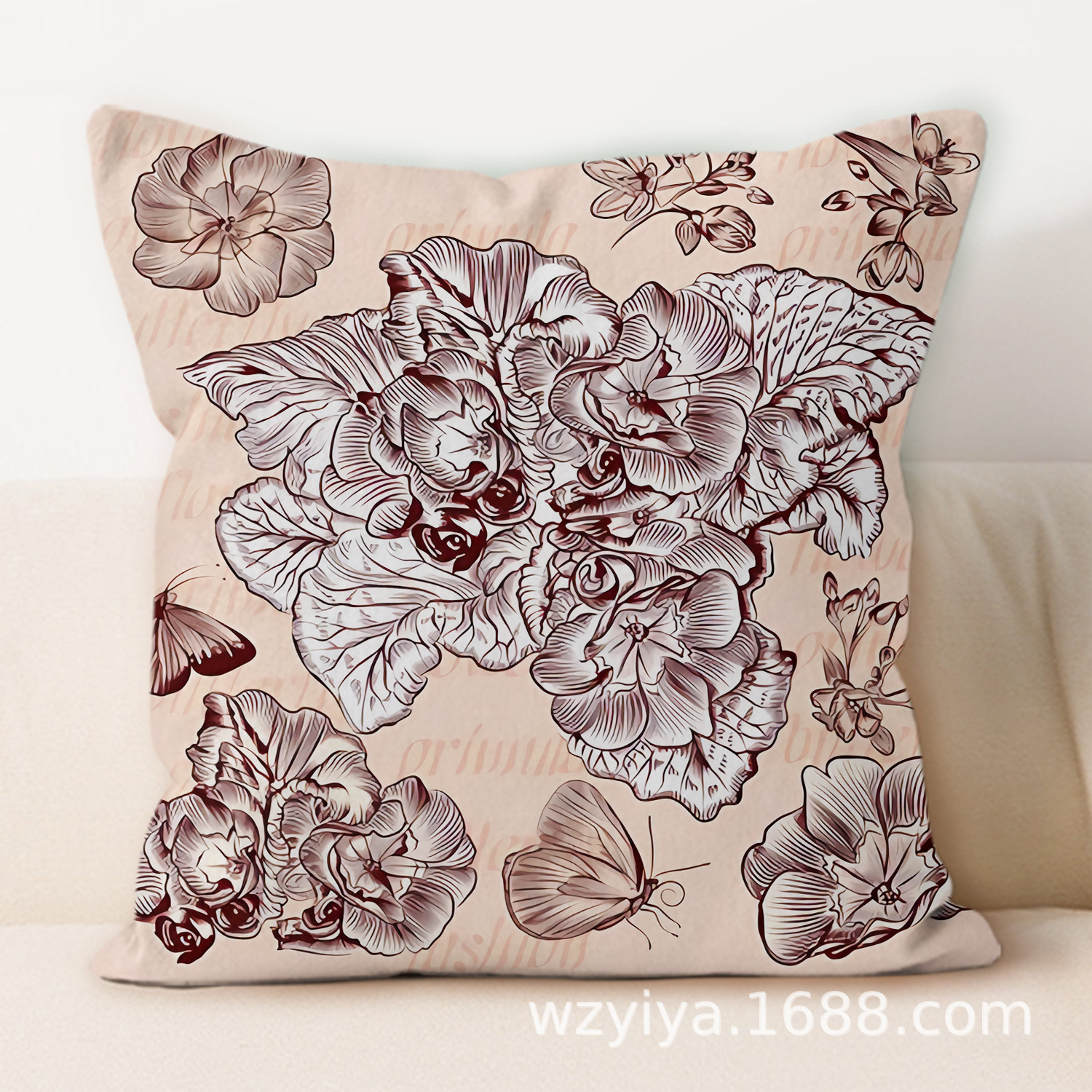 almohada de estampado de oro retrógrado simple moderno sofá en el hogar cojín de respaldo decoración desmontable almohada de cabeza de cama cuadrada