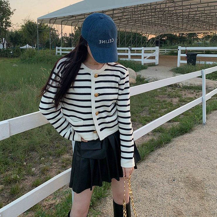 Вязаный осенний кардиган, короткая кофточка, куртка, стиль Chanel, французский стиль, свободный крой