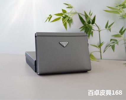 P Men's Clutch Bag Luxury Wallet Leather Men's Bag New Business Large Capacity Clutch Wallet Real Shot