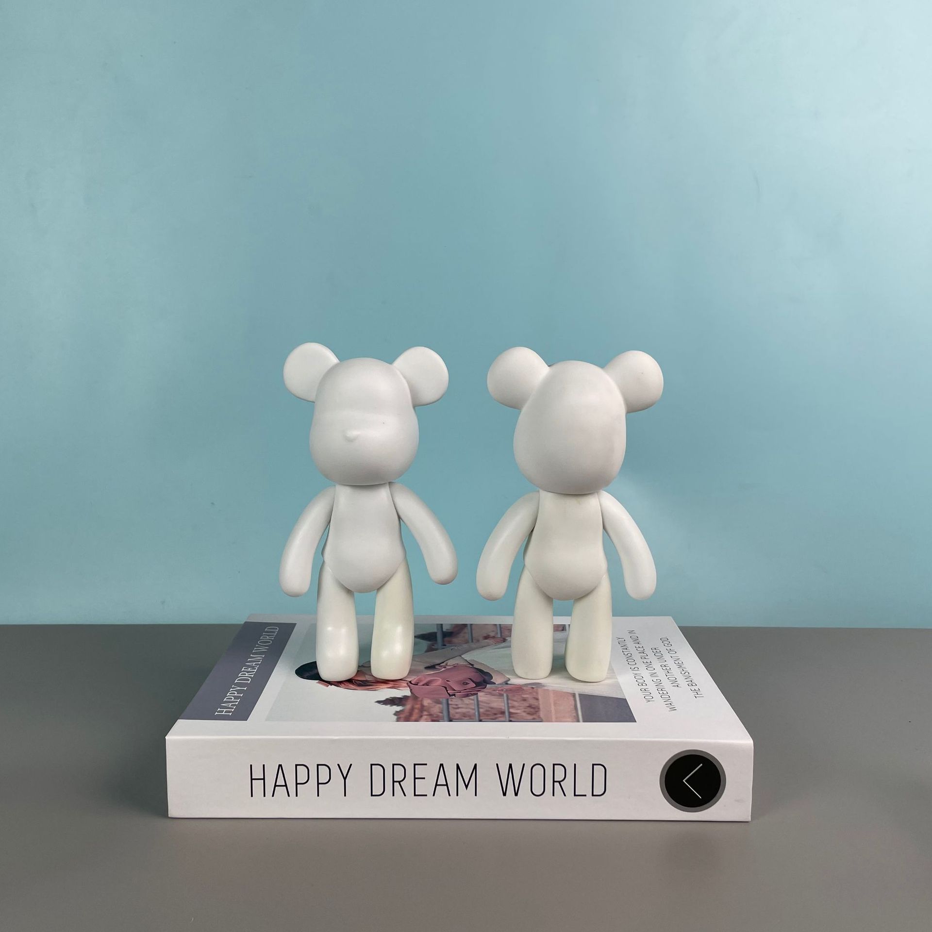 흰색 배아유체곰 18cm_구멍 없음