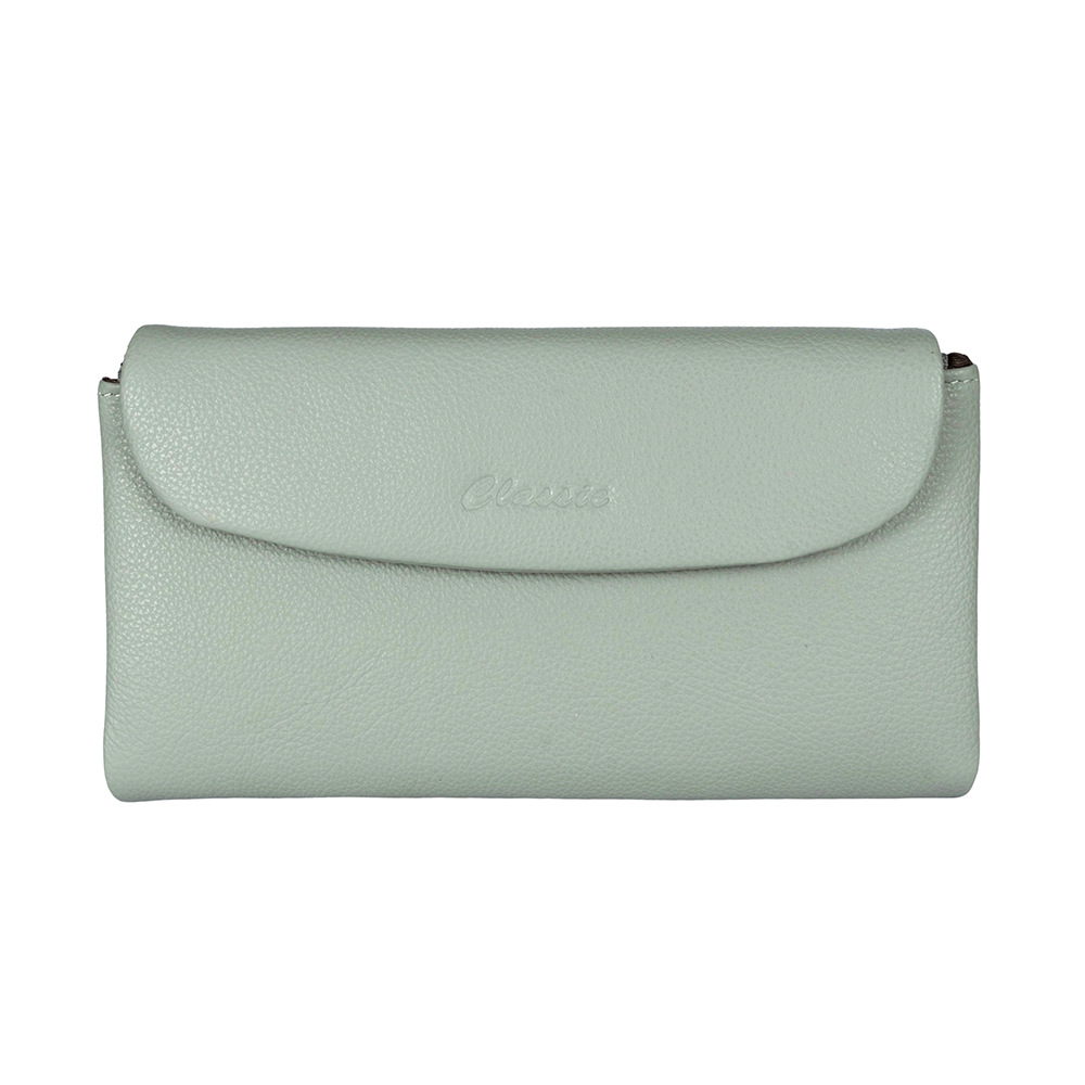 Cross-Border Long Genuine Leather Wallet Top Grain Cowhide Women's Luxury Glossy Clutch New Long Wallet For Women - Thumbnail 7