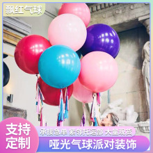 18寸8克哑光气球生日派对装饰婚礼场地布置乳胶各色马卡龙乳胶气